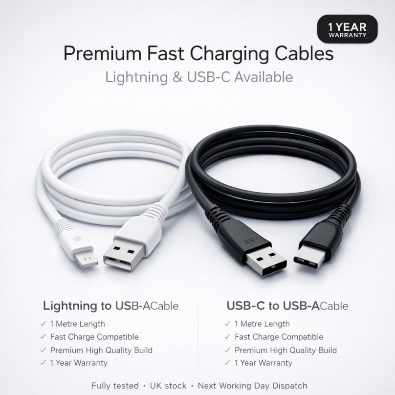 SilverLabel Charging Cables - 1m  Fast Charging
