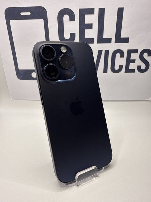 Apple iPhone 15 Pro 128GB Blue Refurbished, Excellent, 89% Battery - Cell Devices
