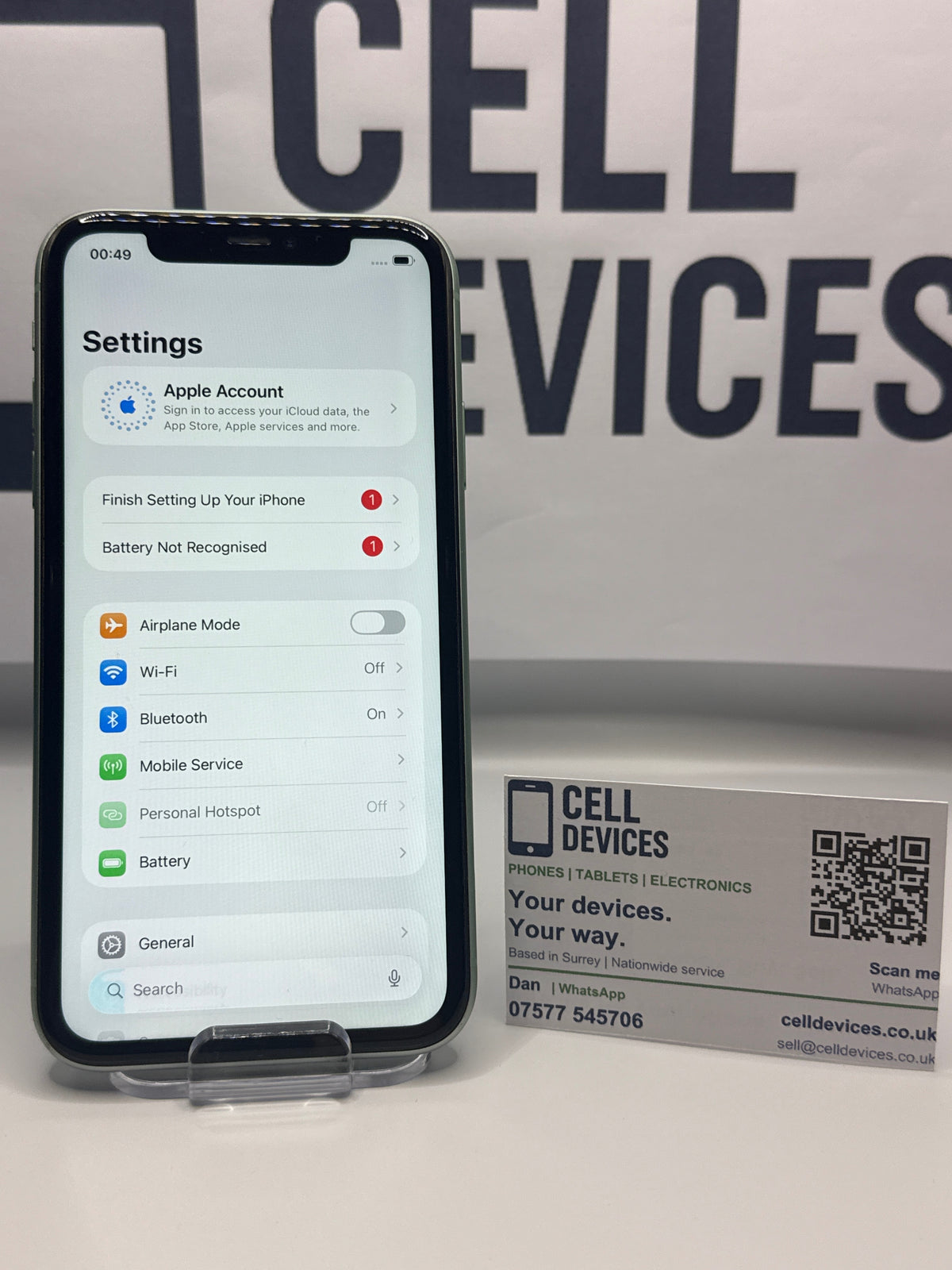 Apple iPhone 11 64GB Green Refurbished, Excellent, 97% Battery
