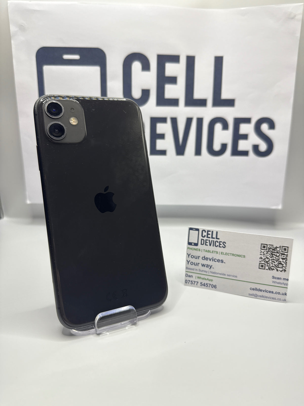 Apple iPhone 11 64GB Black Refurbished, Good, 100% Battery